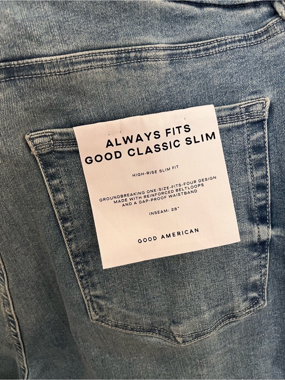 Good American Blue Slim Stretch Jeans - Picture 4 of 6